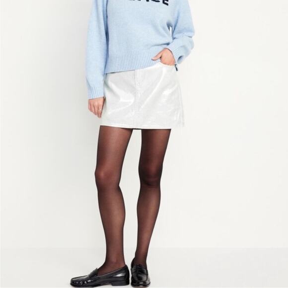 Old Navy Mid-Rise OG Shine Mini Skirt - Picture 1 of 15